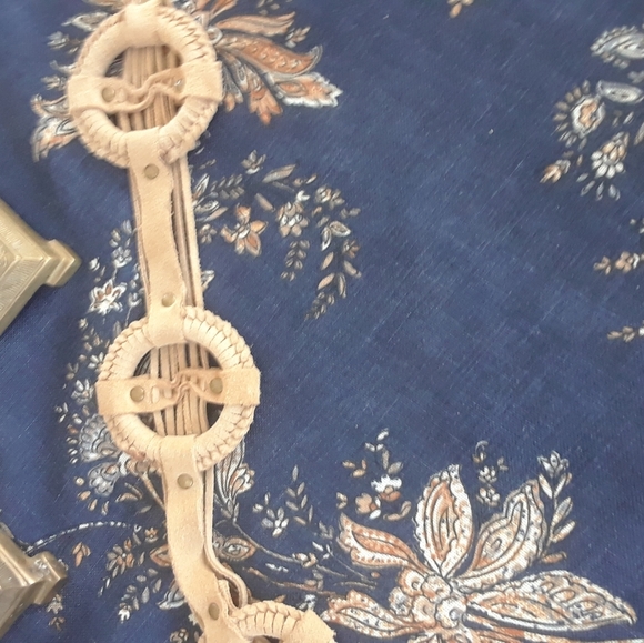 Tribal 70s 80s suede leather tasseled belts - Picture 7 of 16